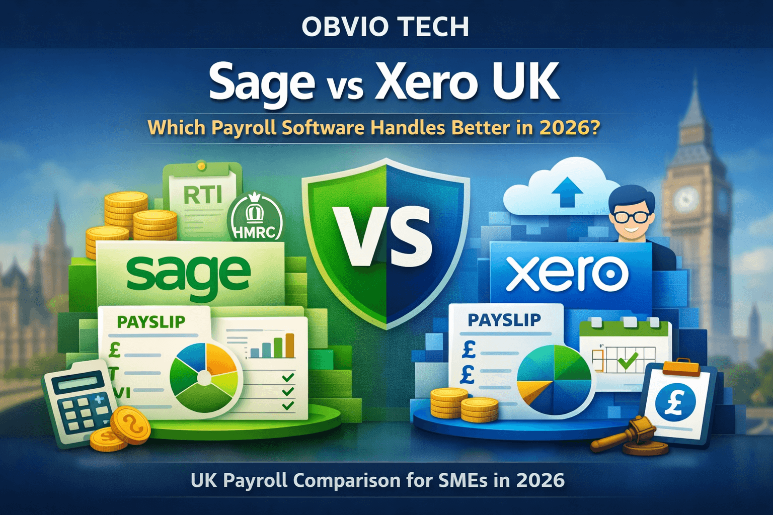 Sage vs Xero UK payroll accounting software comparison for SMEs in 2026